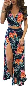 img 4 attached to Aro Lora Womens Printed Two Piece Women's Clothing ~ Dresses