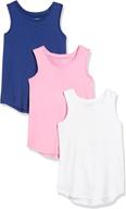 amazon essentials 3 pack bright blossom girls' clothing : tops, tees & blouses logo
