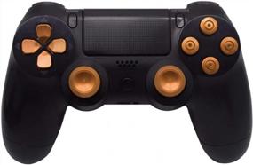 img 3 attached to TOMSIN Metal Buttons For PS4 Controller, Aluminum Metal Thumbsticks Analog Grip & Bullet Buttons & D-Pad (Bronze)