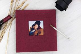 img 3 attached to Large Self-Adhesive Photo Album With Linen Cover - Includes Pages For 3X5, 4X6, 5X7, And 8X10 Pictures. Magnetic And DIY Scrapbook With 40 Blank Pages And Metallic Pen (Red, 11X10.6 Inches)