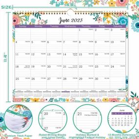 img 2 attached to 2022-2023 Wall Calendar - 14.8 X 11.4 Inches, 12 Months, Twin-Wire Binding + Hanging Hook, Large Blocks & Julian Dates