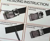 img 1 attached to Ratchet Automatic Buckle Leather Business Men's Accessories review by Andre Arias