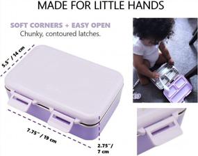 img 2 attached to Portable And Leakproof Stainless Steel Lunch Box For Toddler Daycare And Pre-School Snacks In Purple Lilac Color