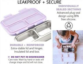 img 1 attached to Portable And Leakproof Stainless Steel Lunch Box For Toddler Daycare And Pre-School Snacks In Purple Lilac Color