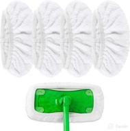 🧹 reusable cotton mop pads for swiffer sweeper mop - pack of 4, washable refills for wet & dry cleaning (mop not included) логотип