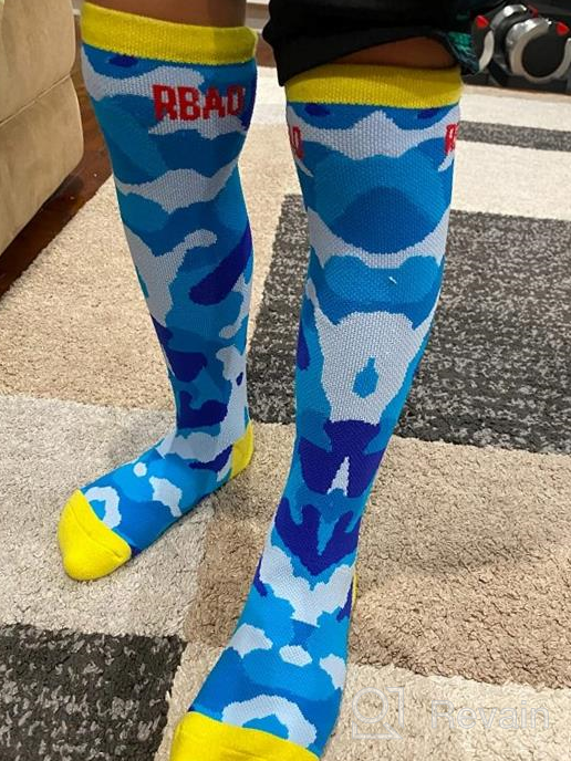 img 1 attached to 🧦 AII Kids' Knee High Ski Socks – Ideal Snowboard Socks for Skiing & Outdoor Cold Weather (2-3 pairs) review by Jessica Morris