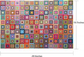 img 2 attached to Bgraamiens Puzzle-Retro Art Squares-1000 Pieces Creative Colorful Squares Hard Puzzle Color Challenge Jigsaw Puzzle