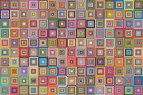 img 4 attached to Bgraamiens Puzzle-Retro Art Squares-1000 Pieces Creative Colorful Squares Hard Puzzle Color Challenge Jigsaw Puzzle