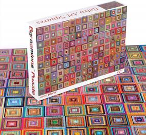 img 3 attached to Bgraamiens Puzzle-Retro Art Squares-1000 Pieces Creative Colorful Squares Hard Puzzle Color Challenge Jigsaw Puzzle