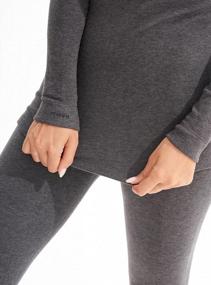 img 1 attached to Women'S Thermal Underwear Set: Soft Top & Bottom Long Johns For Winter Warmth - S-XL