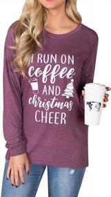 img 1 attached to Festive Long Sleeve T-Shirt: Fuel Up On Coffee And Christmas Cheer This Holiday Season!