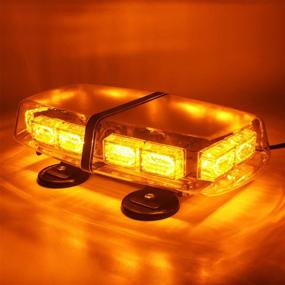 img 3 attached to 🚨 Linkitom Amber LED Strobe Flashing Light - High Intensity Emergency Hazard Warning Lighting with 72 LEDs, Heavy Duty Magnets, and 16ft Cord for Truck Vehicle Roof Safety