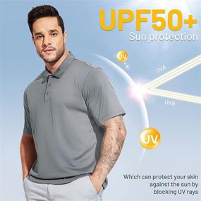 img 1 attached to MIER Polyester Collared Moisture Wicking Protection Men's Clothing at Shirts