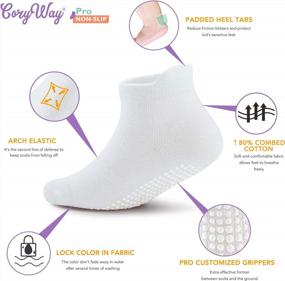 img 3 attached to 🧦 CozyWay Baby Non Slip Socks: Grippy Toddler Ankle Socks for Infants, Kids, Little Girls, Boys