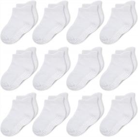 img 4 attached to 🧦 CozyWay Baby Non Slip Socks: Grippy Toddler Ankle Socks for Infants, Kids, Little Girls, Boys
