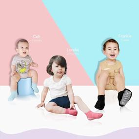 img 2 attached to 🧦 CozyWay Baby Non Slip Socks: Grippy Toddler Ankle Socks for Infants, Kids, Little Girls, Boys
