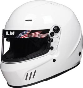 img 4 attached to ILM Snell SA2020 Full Face Auto Car Racing Helmet Model 760 (White, M) for Men and Women – High-Performance Safety Gear