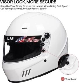 img 2 attached to ILM Snell SA2020 Full Face Auto Car Racing Helmet Model 760 (White, M) for Men and Women – High-Performance Safety Gear