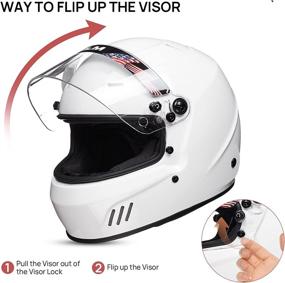 img 3 attached to ILM Snell SA2020 Full Face Auto Car Racing Helmet Model 760 (White, M) for Men and Women – High-Performance Safety Gear