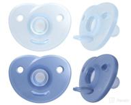 🍼 philips avent soothie heart pacifier set, blue/light blue, 0-3 months, pack of 4, scf099/41 logo