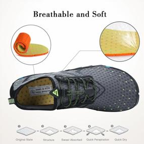 img 1 attached to Mishansha Water Shoes For Men And Women Quick Dry Barefoot Swimming Diving Surfing Aqua Sports Pool Beach Walking Yoga
