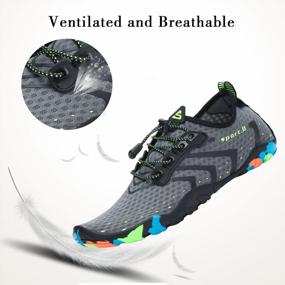 img 3 attached to Mishansha Water Shoes For Men And Women Quick Dry Barefoot Swimming Diving Surfing Aqua Sports Pool Beach Walking Yoga