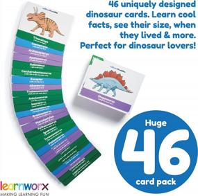 img 3 attached to Kids' Dinosaur Flash Cards - Interactive Learning Game With Fun Facts & Stats - 46 Unique Cards To Teach Toddlers About Dinosaurs