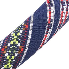 img 2 attached to Copap Baja Car Steering Wheel Cover 15 Inch Saddle Blanket Fit Most Auto Cars Boho Style Deep Blue Woven Coarse Flax Cloth