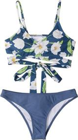 img 3 attached to CUPSHE Womens Leaves Printing Padding Women's Clothing ~ Swimsuits & Cover Ups
