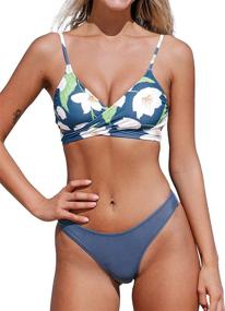 img 4 attached to CUPSHE Womens Leaves Printing Padding Women's Clothing ~ Swimsuits & Cover Ups