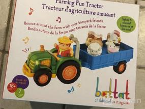img 5 attached to Игрушки-фермерские тракторы для малышей и детей: набор Battat из 7 предметов для ролевых игр с подсветкой, звуками животных и старой музыкой Макдональда — от 18 месяцев
