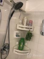 картинка 1 прикреплена к отзыву White Suction Cup Corner Shower Caddy - Removable Bathroom Storage Organizer For Shower Or Kitchen - Wall Mounted Shower Shelf In Plastic By LUXEAR от John Maynard