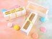 25 pack macaron boxes for 6 cookies gift container with ribbon - white logo