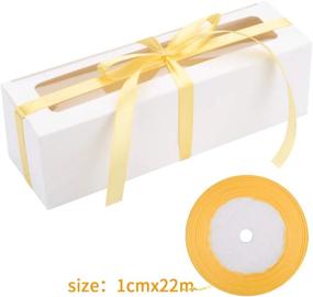 img 3 attached to 25 Pack Macaron Boxes For 6 Cookies Gift Container With Ribbon - White