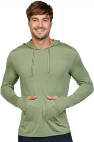 img 4 attached to Stay Protected Outdoors With Men'S UV/Sun Protection Hoodie T-Shirt – Perfect For Running And Hiking