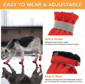 img 1 attached to Anti-Slip Dog Boots For Large And Medium Breeds - Winter Paw Protection With Adjustable Straps And Waterproof Design - Comfortable Pet Shoes For Hiking And Outdoor Activities