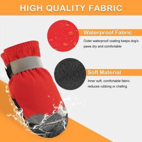 img 3 attached to Anti-Slip Dog Boots For Large And Medium Breeds - Winter Paw Protection With Adjustable Straps And Waterproof Design - Comfortable Pet Shoes For Hiking And Outdoor Activities