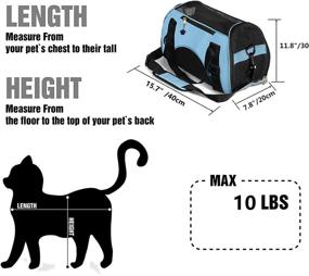 img 3 attached to 🐾 ZaneSun Soft-Sided Cat Carrier - Portable and Foldable Pet Travel Bag for Cats, Dogs, and Puppies - Airline Approved and Comfortable