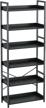 rolanstar 6-tier black bookshelf with industrial style and vintage charm - perfect for living room or bedroom logo