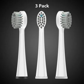 img 3 attached to 🦷 3-Pack Replacement Flossing Toothbrush Heads - Compact Floss Brush with Crystal Cap - White