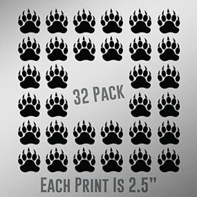 img 1 attached to 🐻 CMI ND028 Bear Paw Prints: 32-Pack of 2.5-Inch Premium Quality Black Vinyl Decals