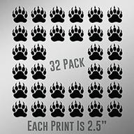 🐻 cmi nd028 bear paw prints: 32-pack of 2.5-inch premium quality black vinyl decals логотип