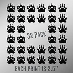 img 3 attached to 🐻 CMI ND028 Bear Paw Prints: 32-Pack of 2.5-Inch Premium Quality Black Vinyl Decals