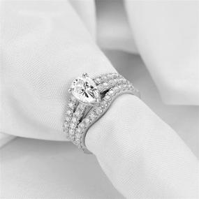 img 2 attached to DovEggs Sterling Moissanite Engagement Enhancer Women's Jewelry : Wedding & Engagement