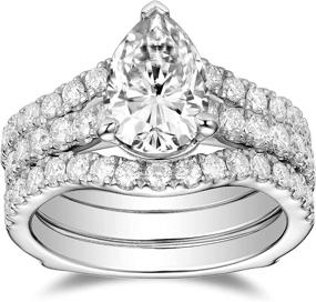 img 3 attached to DovEggs Sterling Moissanite Engagement Enhancer Women's Jewelry : Wedding & Engagement