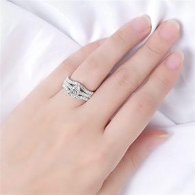 img 1 attached to DovEggs Sterling Moissanite Engagement Enhancer Women's Jewelry : Wedding & Engagement