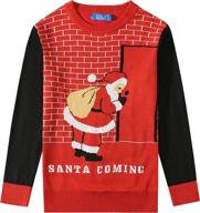 sslr crewneck reindeer pullover christmas boys' clothing ~ sweaters logo