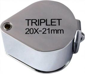 img 3 attached to High-Quality Triplet Jeweler'S Loupe With Chrome Finish And Leather Case - HTS 203E0 20X 21Mm