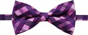 img 1 attached to Retreez Tartan Patterns Microfiber Pre Tied Men's Accessories in Ties, Cummerbunds & Pocket Squares