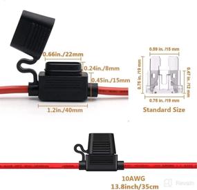 img 2 attached to 🔌 10 Gauge Fuse Holder ATC/ATO with 24PCS Standard Car Fuses - 4 Packs, Automotive Blade Fuse Holder with Various Replacement Fuses Included (15A 20A 25A 30A 35A 40A)